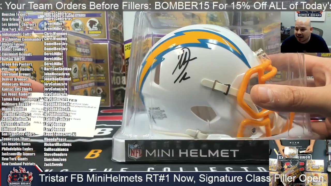 2025 Tirstar Hidden Treasures Autographed Football Mini Helmets Random Team #1 Case Break 6 25 25
