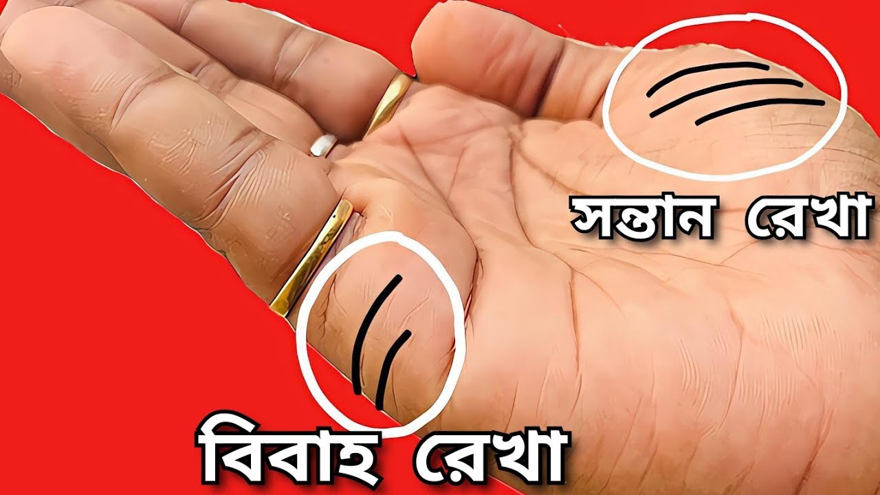 হাতের বিবাহ রেখা ও সন্তান রেখা বিচার। marriage line, #palmistry  #হস্তরেখা #জ্যোতিষ #astrology