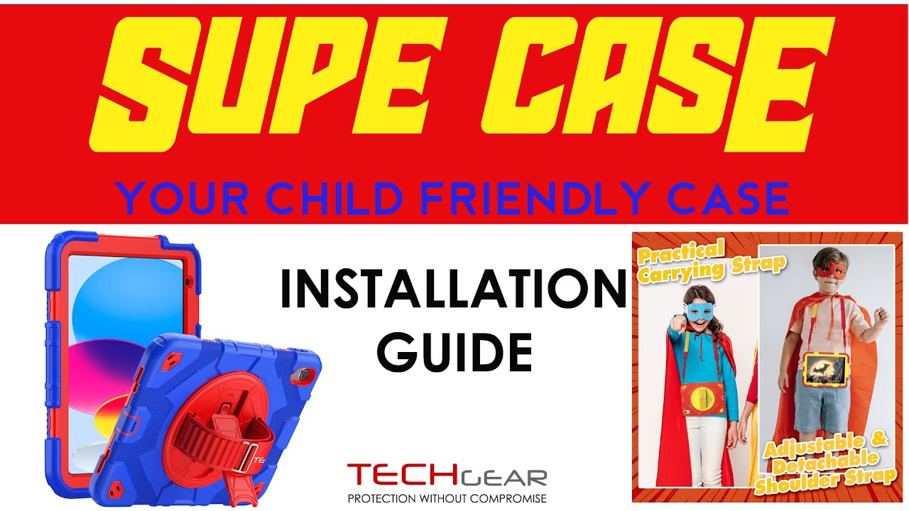 TECHGEAR SUPE CASE Installation Guide - iPad 10th Generation 10.9