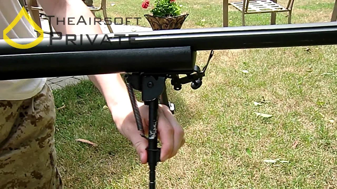 Echo 1 USA M28 Bolt Action Airsoft Sniper Rifle Reivew w/ Shooting Test---HD
