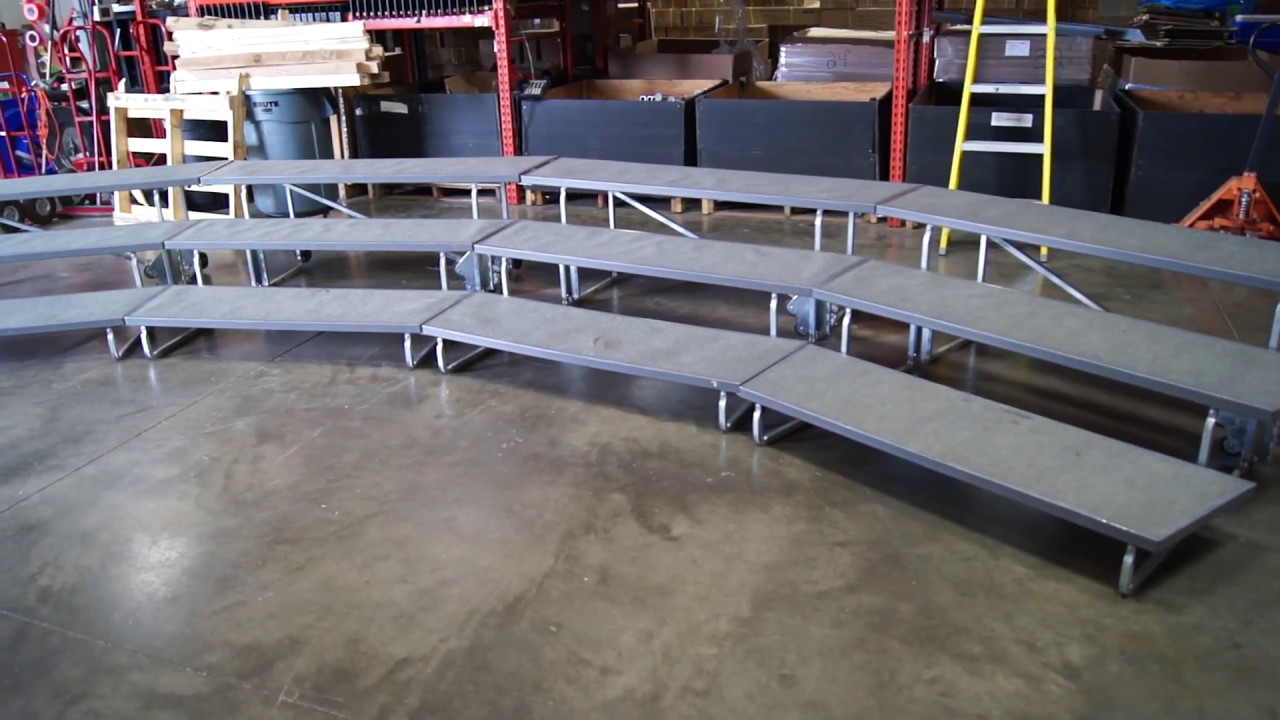 USED WENGER 6' STANDING, TAPERED CHORAL RISER WITH 18