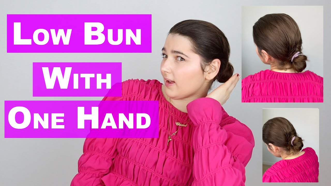 How to Tie Your Hair in a Low Bun with One Hand