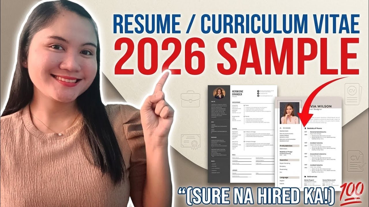 RESUME / CURRICULUM VITAE 2026 SAMPLE (SURE NA HIRED KA!) 💯