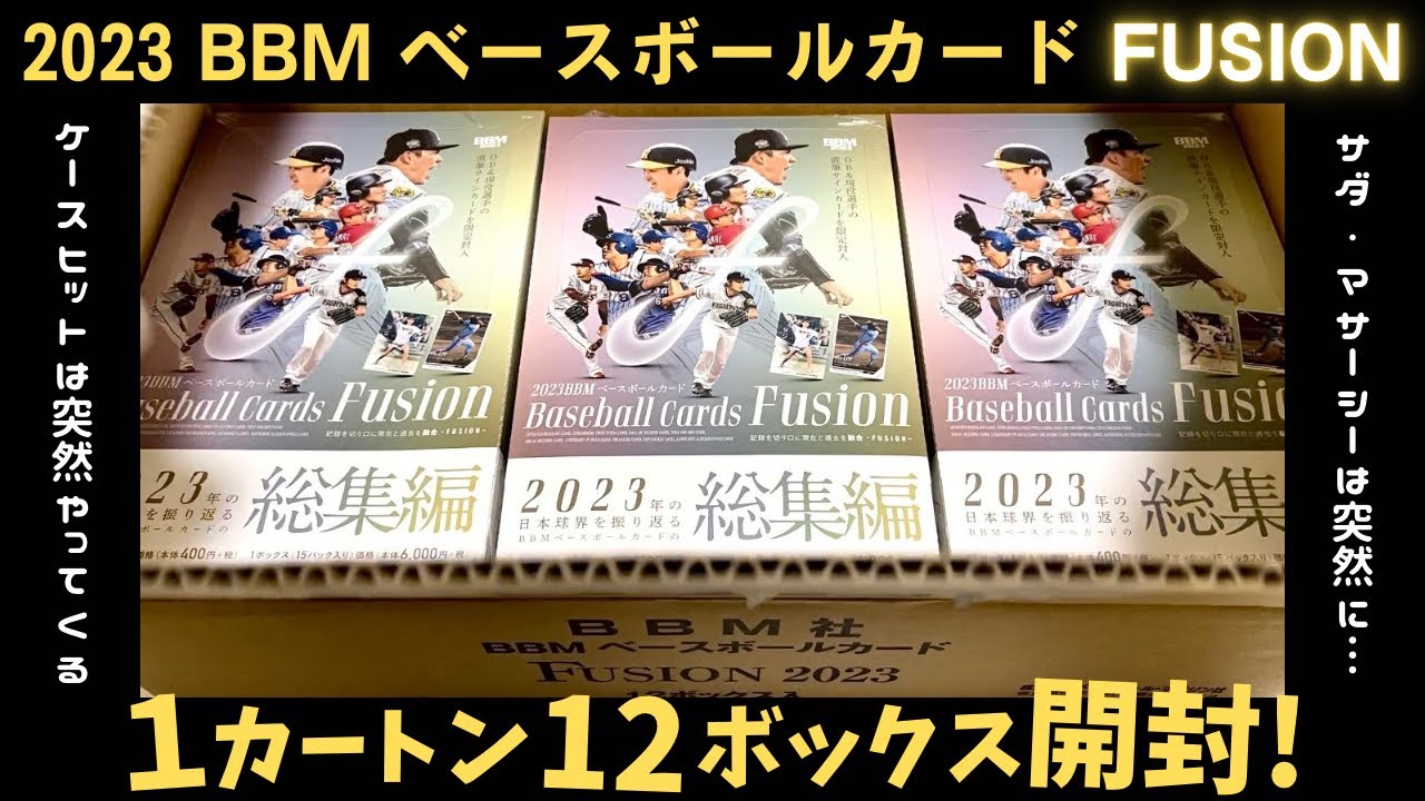 【1カートン﻿12ボックス開封！】BBM 2023 ベースボールカード フュージョン FUSION BASEBALL CARDS BOX CASE BREAK