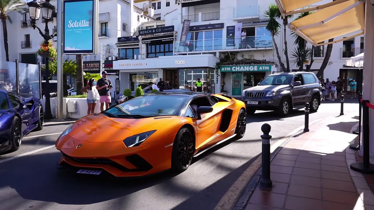 Supercars Lamborghini, Ferrari, Porsche, Mclaren,  Puerto Banus, Marbella, Spain #sportscar