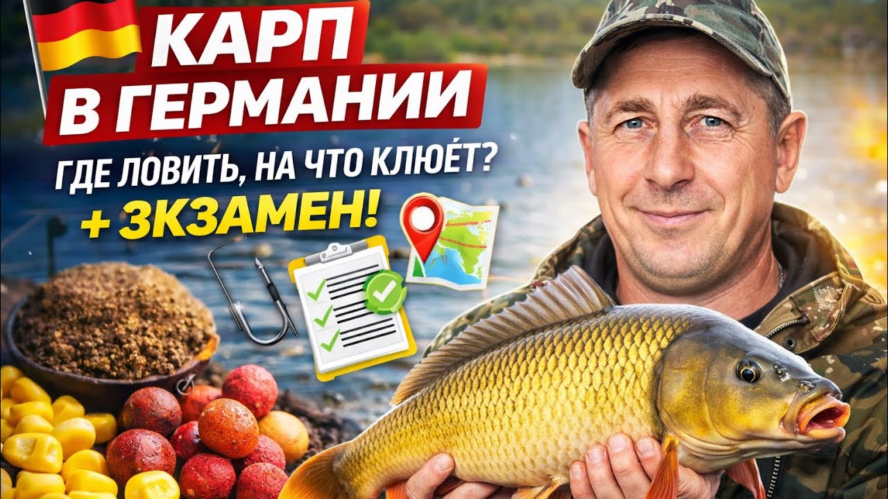 КАРП в Германии (Гамбург) &mdash; ГДЕ ЛОВИТЬ, НА ЧТО КЛЮЁТ и что СПРОСЯТ на ЭКЗАМЕНЕ!