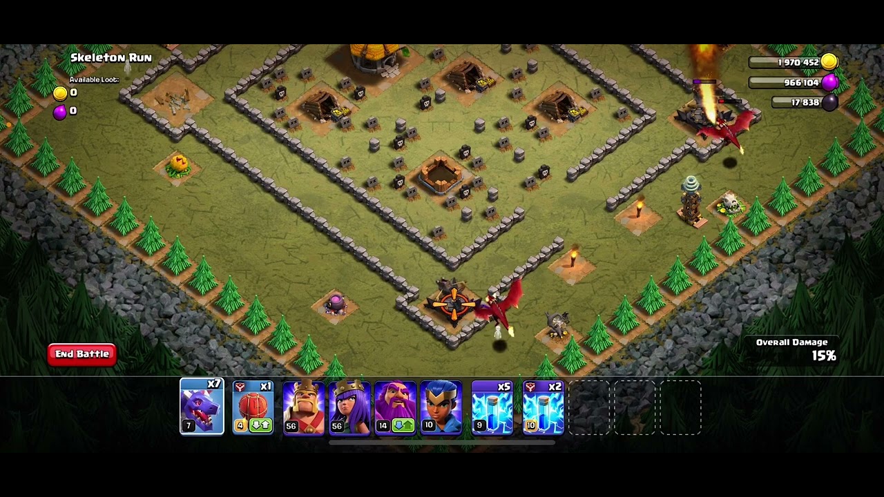 Clash of Clans Level - 54 Skeleton Run
