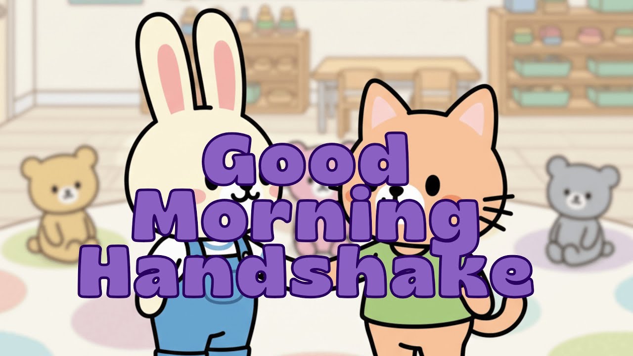 Good Morning Handshake! 🤝 Morning Greeting Song for Kids 3-6 | Make Friends