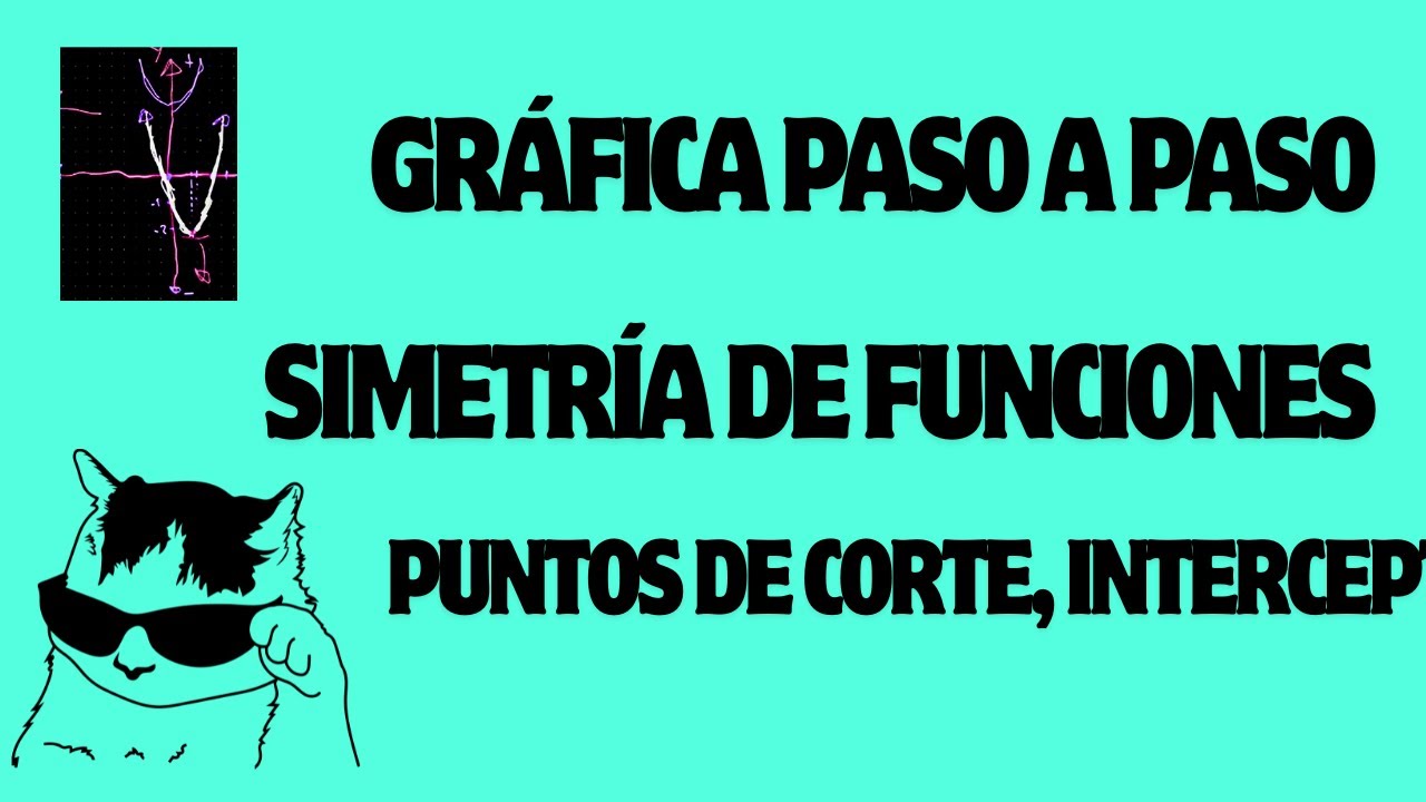 Cómo analizar una función: dominio, rango, simetría, inyectiva/ + interceptos y gráfica 📊