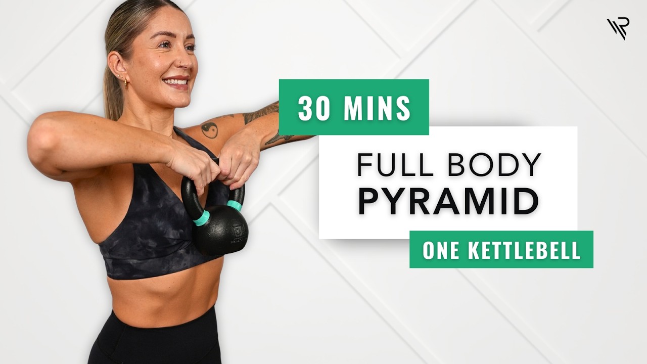30 Min Full Body Kettlebell Workout | Pyramid Style (Intermediate/Adv)
