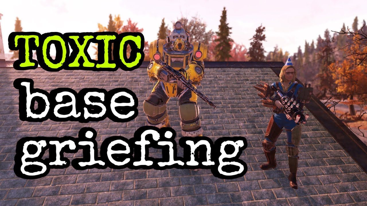 blowing up and griefing players bases (toxic fallout 76 pvp and funny trolling)