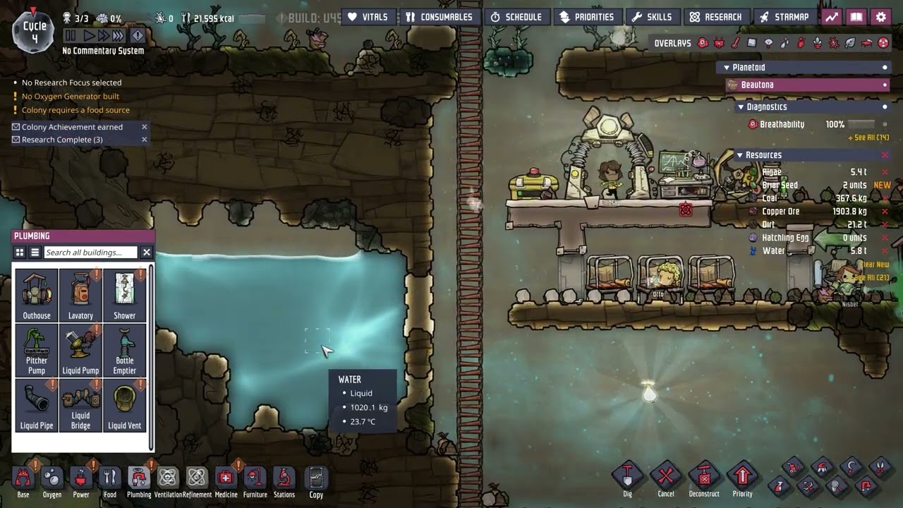 Oxygen Not Included - Part 1 - The First Week