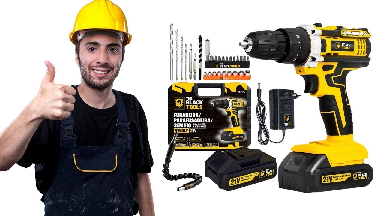 UNBOXING - Furadeira Parafusadeira TB21PW de 21v da The Black Tools