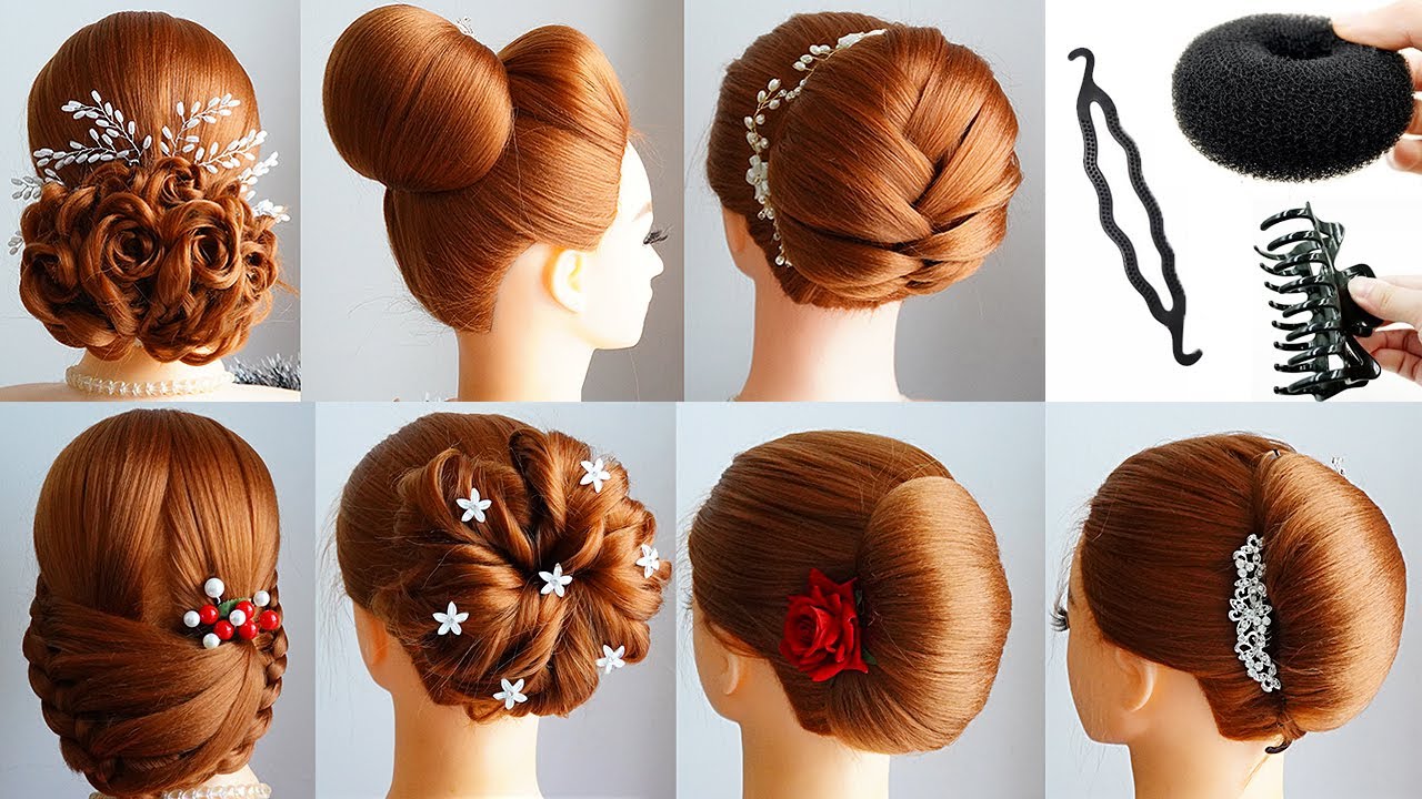 7 Bun Hairstyles Without Donut For Wedding | New Bridal Hairstyles