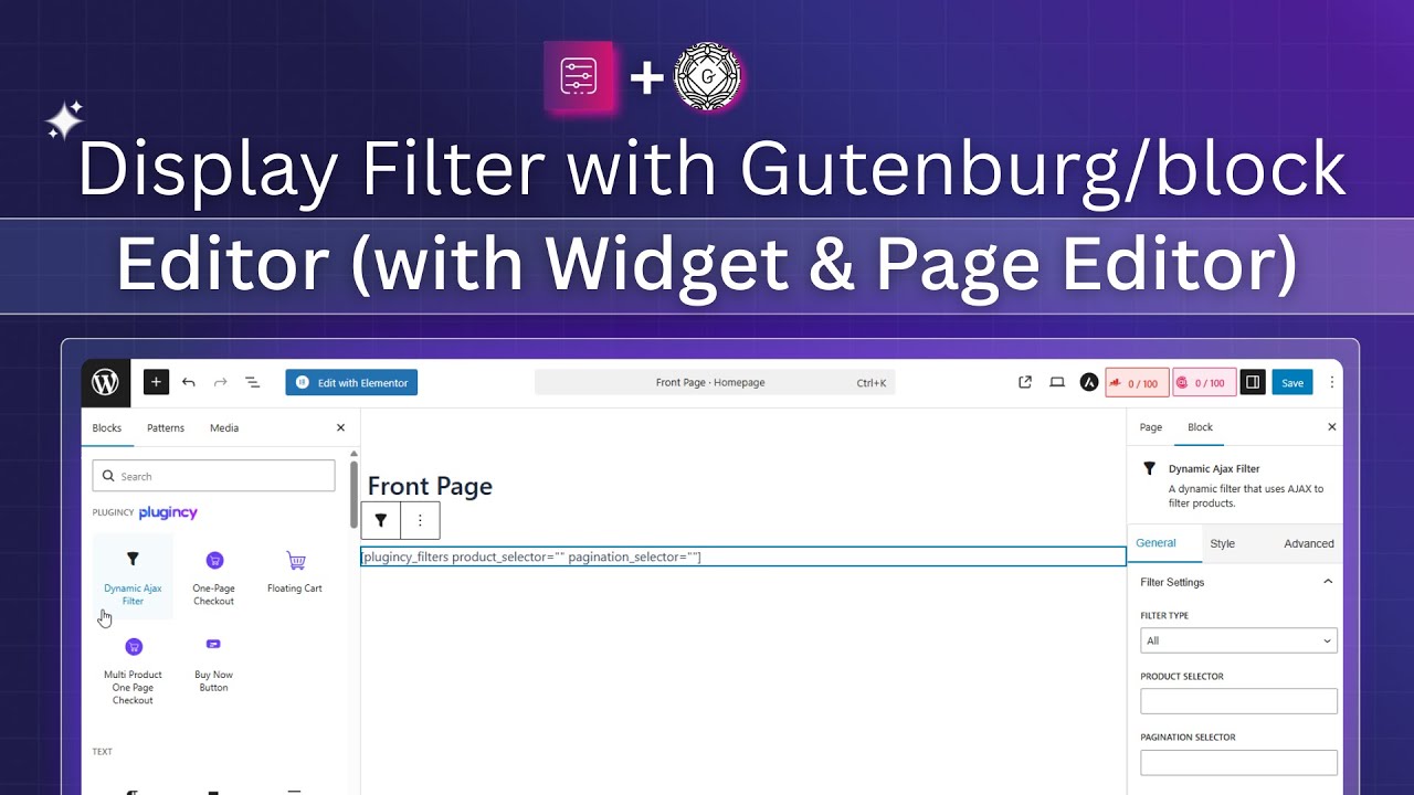 Display WooCommerce Product Filters with Gutenberg Block Editor | Widget & Page Editor