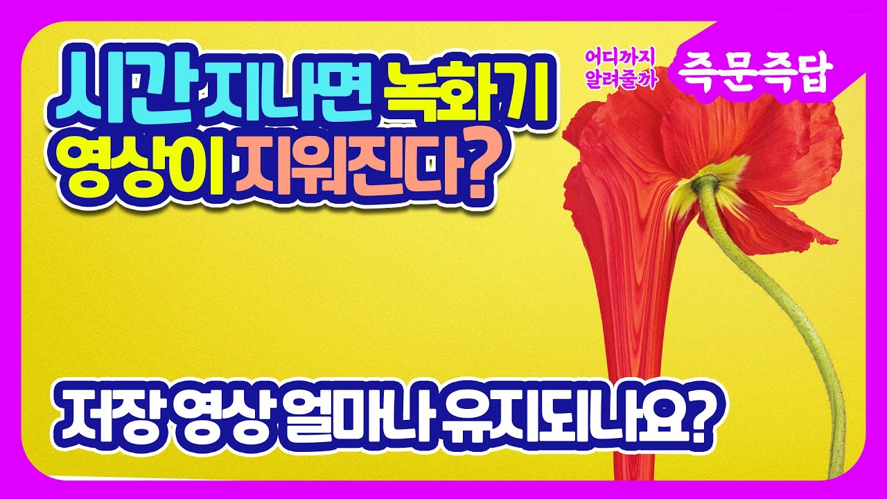 CCTV영상을 저장할 수 있나요???