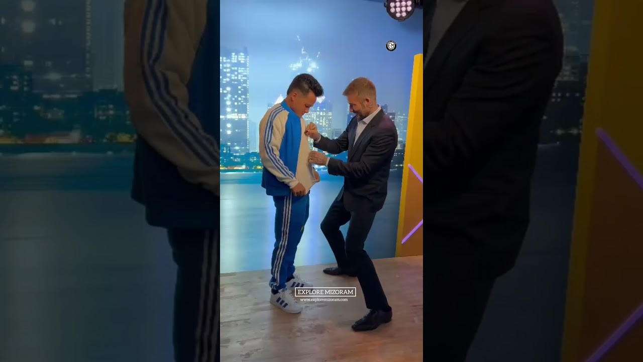 Weightlifter Jeremy Lalrinnunga and footballer David Beckham