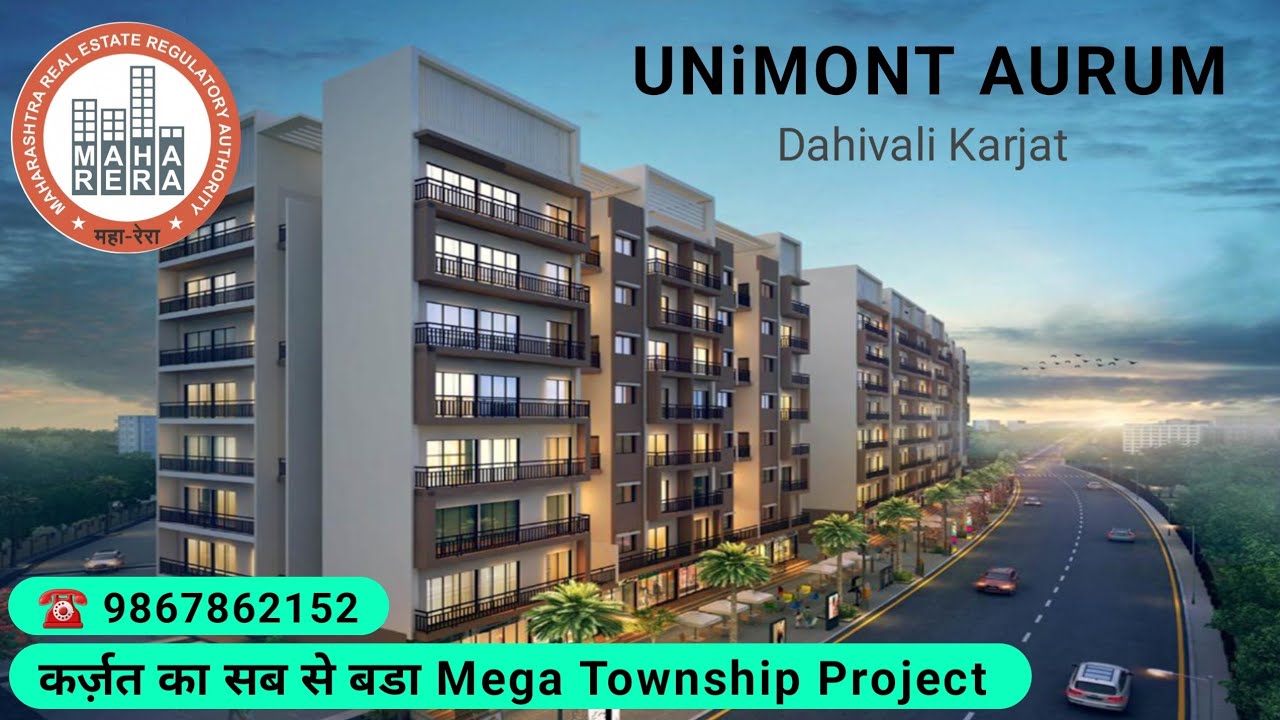 इतना सुंदर कर्ज़त का सब से बडा Mega Township Project | Unimont Aurum Karjat | ☎️ 9867862152