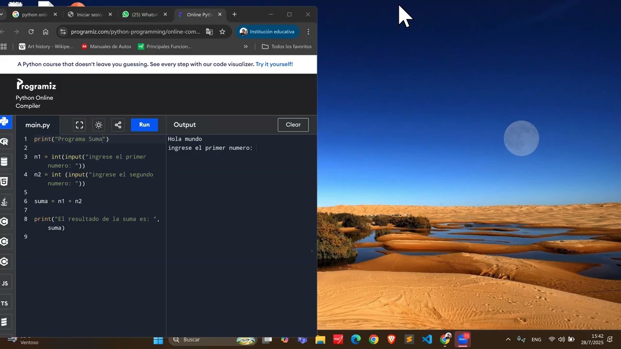 COMPILADOR WEB PARA PYTHON