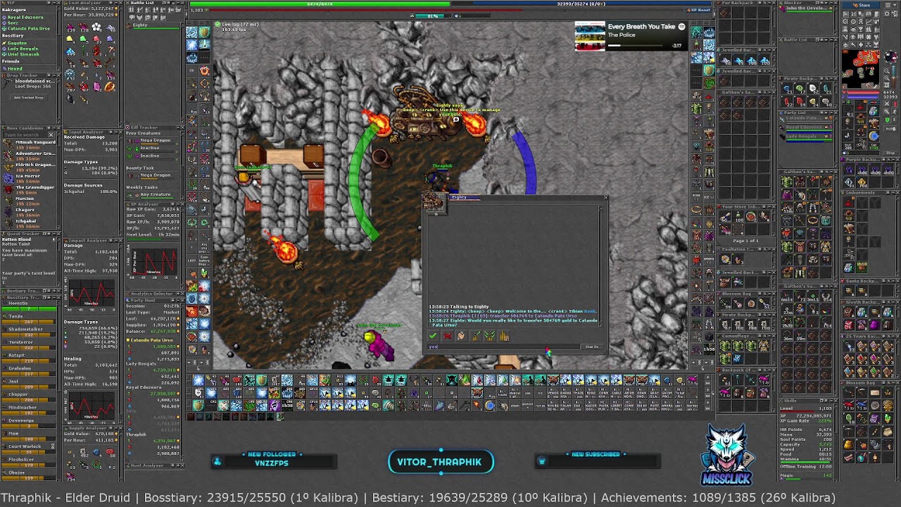 Tibia - Global - Kalibra - ED 1000 | TOP: Bosstiary: 1º | Bestiary: 6º | Achiev: 18º (Ranks Kalibra)