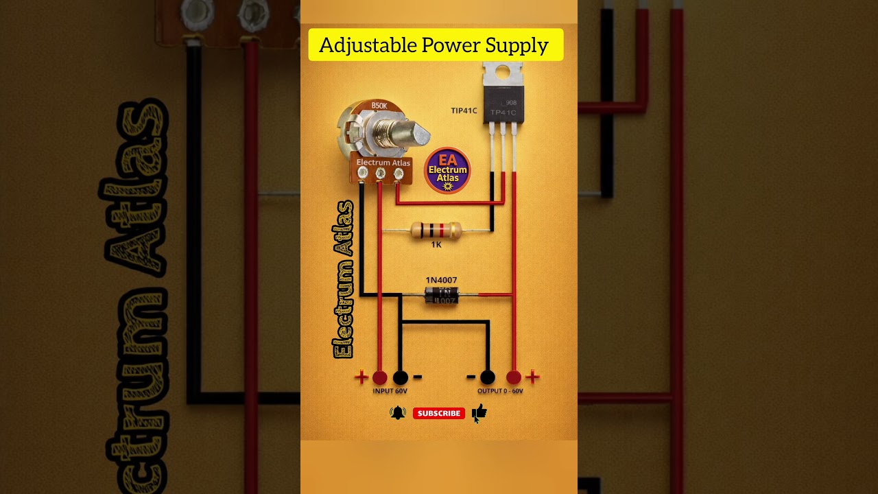 0–60V Adjustable Power Supply with ONE Transistor! 🔥 
