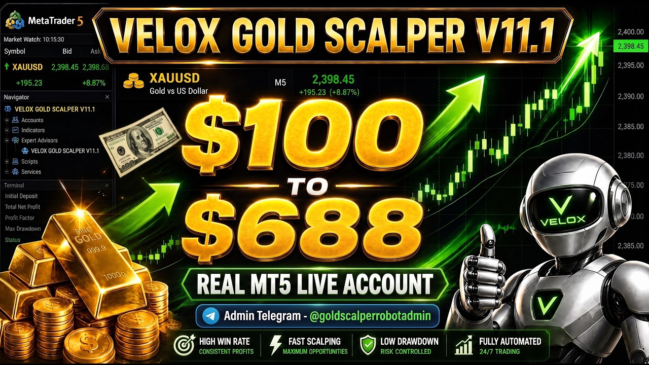 Velox Gold Scalper V 11.1: Can it REALLY turn $100 into $688?