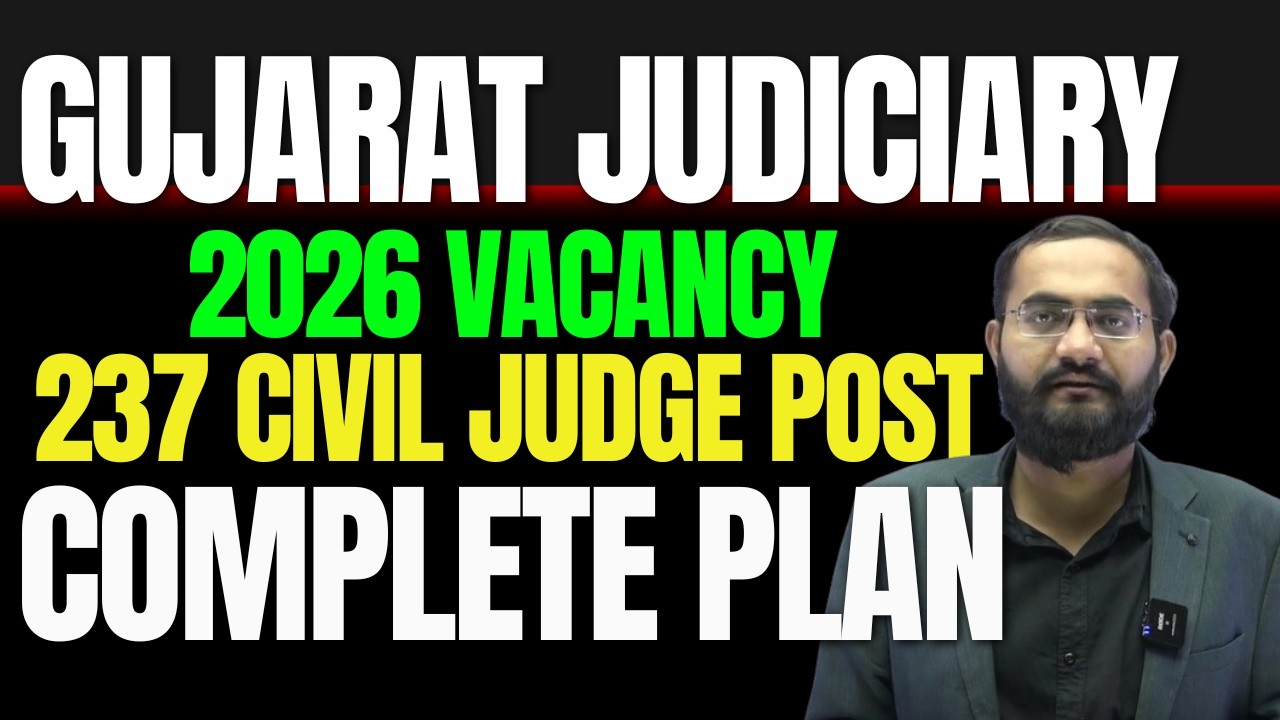 GJS 2026 | Gujarat Judiciary 2026 | Prelims Master Plan & Roadmap | Syllabus | By Chandan Sir