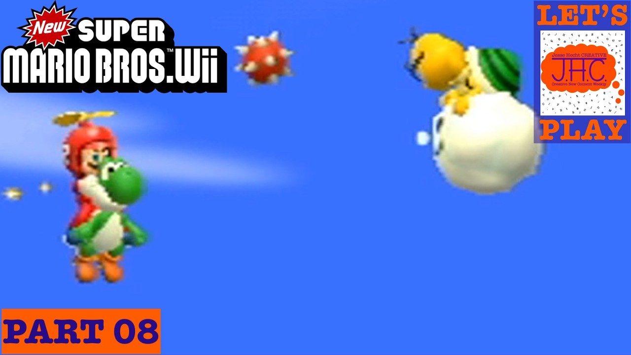 DA LAKITOOL? Let's Play New Super Mario Bros Wii PART 08 Bowser Junior Koopaling Propeller Penguin