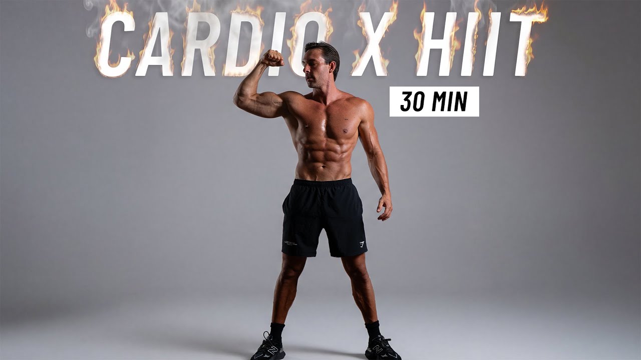 30 Min Fat Burning HIIT Workout - Full body Cardio, No Equipment, No Repeat