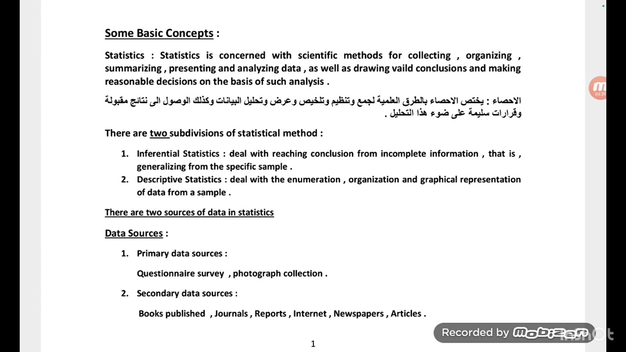Biostatistics - Chapter 1