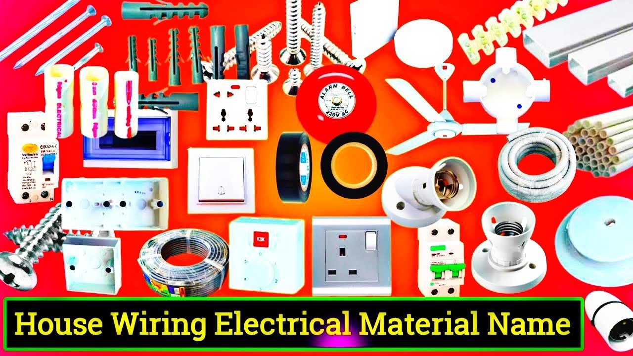 House Wiring Electrical Meterial Name | Electrical Equipment Name #rkelectricalskills