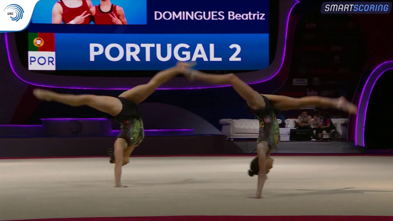 Leonor CRUZ & Beatriz DOMINGUES (POR) - 2019 junior Europeans, all-around final