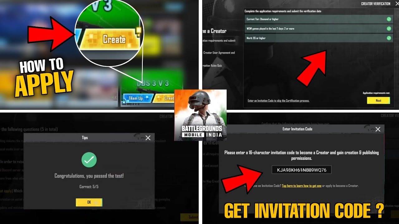 How To Apply For Wow Creator In Bgmi | Bgmi Wow Creator Invitation Code Kaise len