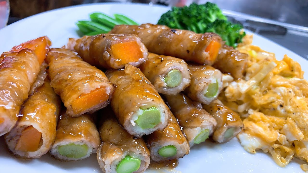 野菜に肉巻くだけで、こんな美味いんだね。