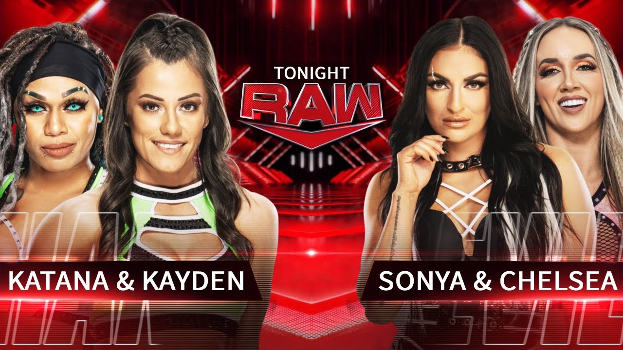 WWE2K23 RAW Katana Chance & Kayden Carter vs Sonya Deville & Chelsea Green