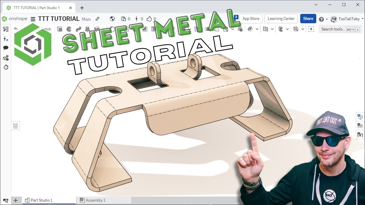 Учебное пособие по листовому металлу Onshape – РАСШИРЕННЫЙ КРОНШТЕЙН – ВЖИВУЮ!