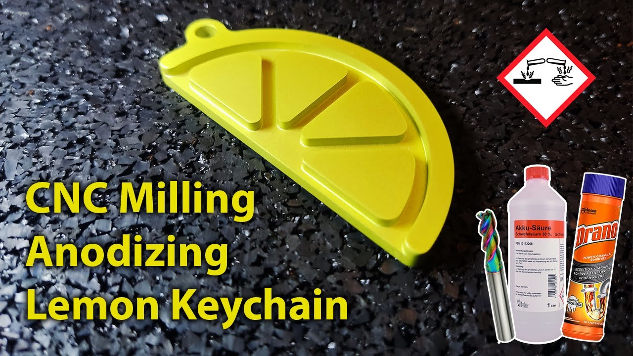 CNC Milling and Anodizing Aluminum Keychain at home