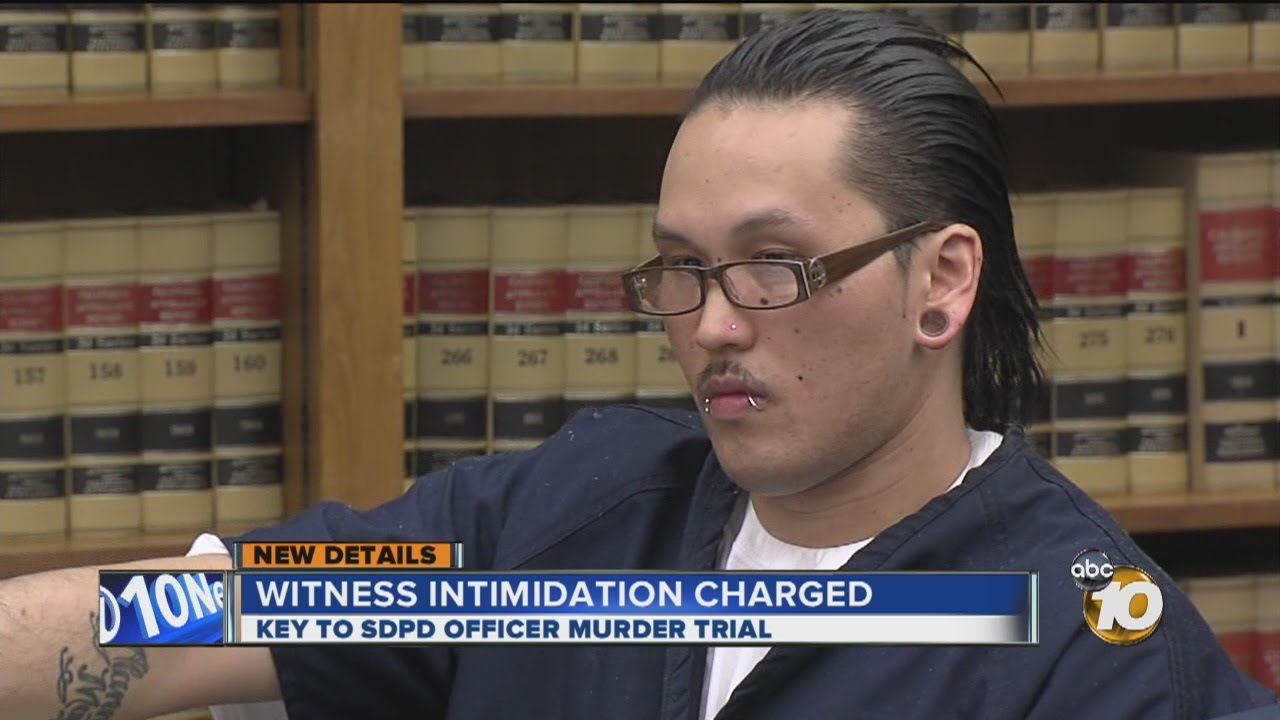 Inmate already facing murder charge in death of SDPD officer accused of witness intimidation