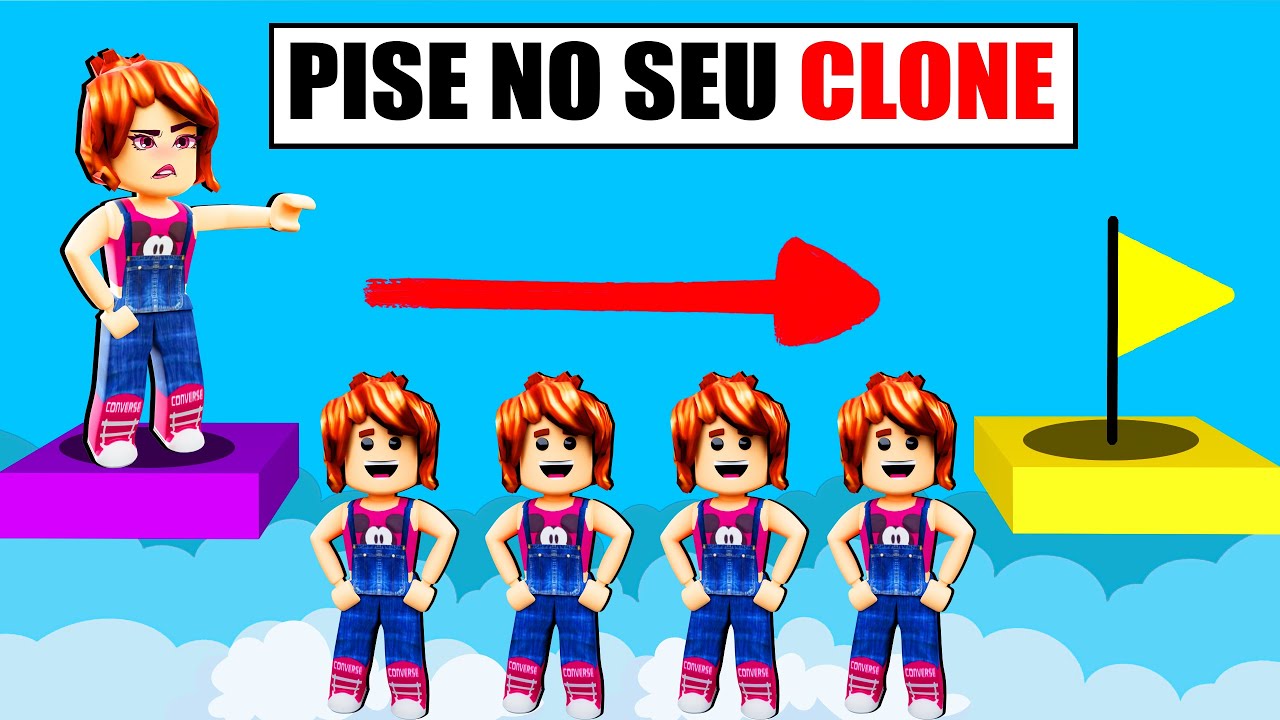 PISE NO SEU CLONE e PASSE O PARKOUR (Roblox Clone Jump)