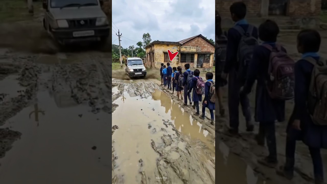 Shocking Incident Turns Into Big Change! 😳 From Mud Splash to Brand New School 🏫✨ #shots #facts