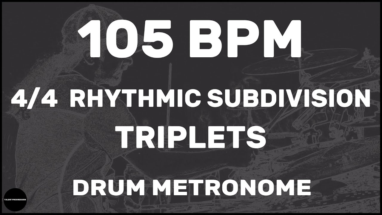 Triplets | Drum Metronome Loop | 105 BPM