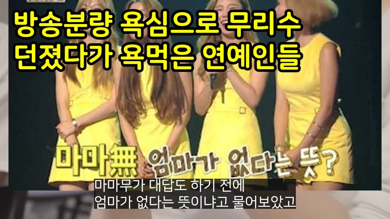 방송분량 욕심으로 무리수던지다가 욕먹은 연예인들