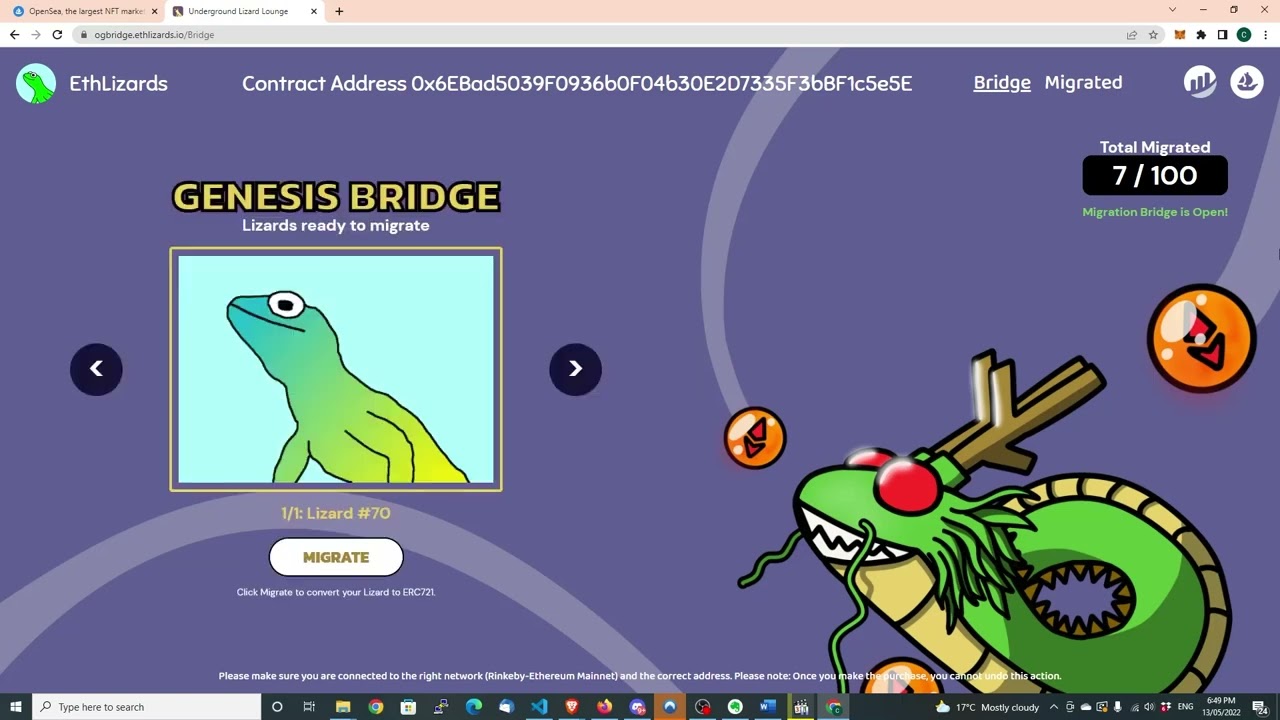 Ethlizards Genesis Migration Bridge Walkthrough