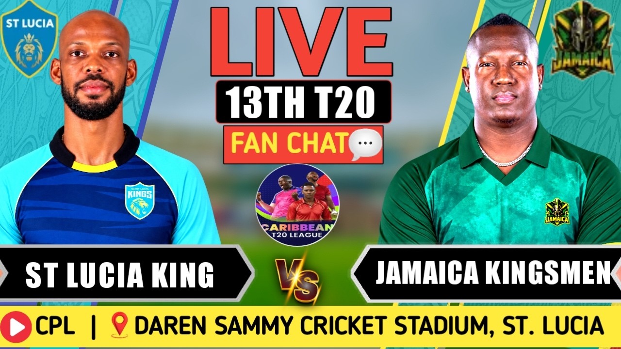 🔴 LIVE:  St Lucia Kings vs Jamaica Kingsmen | 13th T20 Fan Analysis | SLK vs JKM | CPL 2026