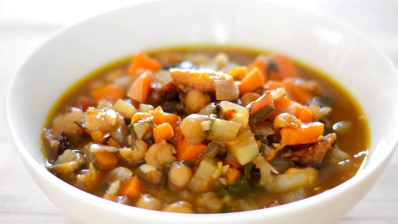 Braised Spiced Chickpeas with Swiss Chard and Sweet Potatoes