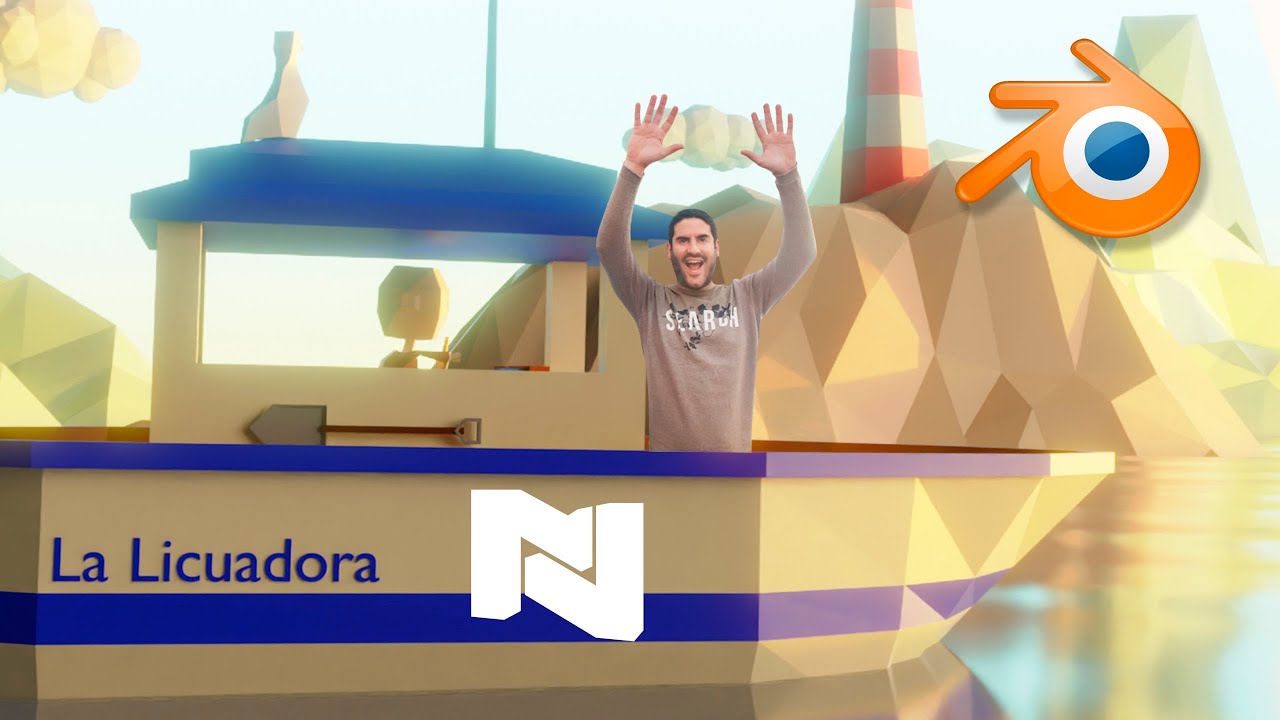Crear un mar u oceano y hacer que flote un barco en el   Tutorial Blender español para principiantes
