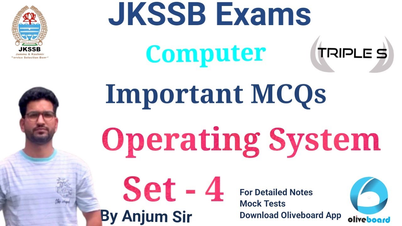 Set 4 - Computer || Operating System || Important MCQs for JKSSB Exams by Anjum Sir