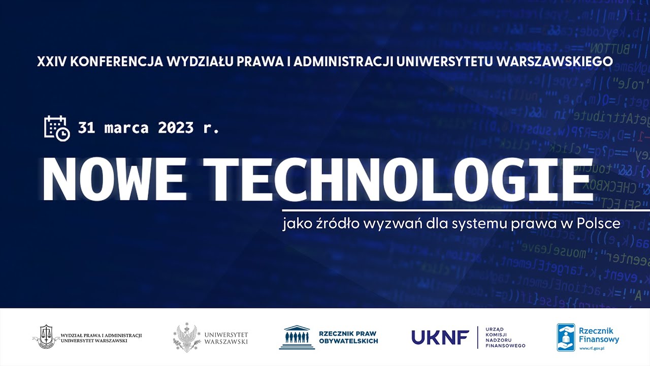 XXIV Konferencja Wydziału Prawa i Administracji Uniwersytetu Warszawskiego - Stream z Sali A3