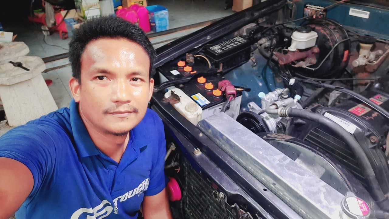 แอร์รถยนต์ Compressor มีเสียงดัง วิธีล้างระบบแอร์ วิธีเติมน้ำยาแอร์ Toyota Mighty X