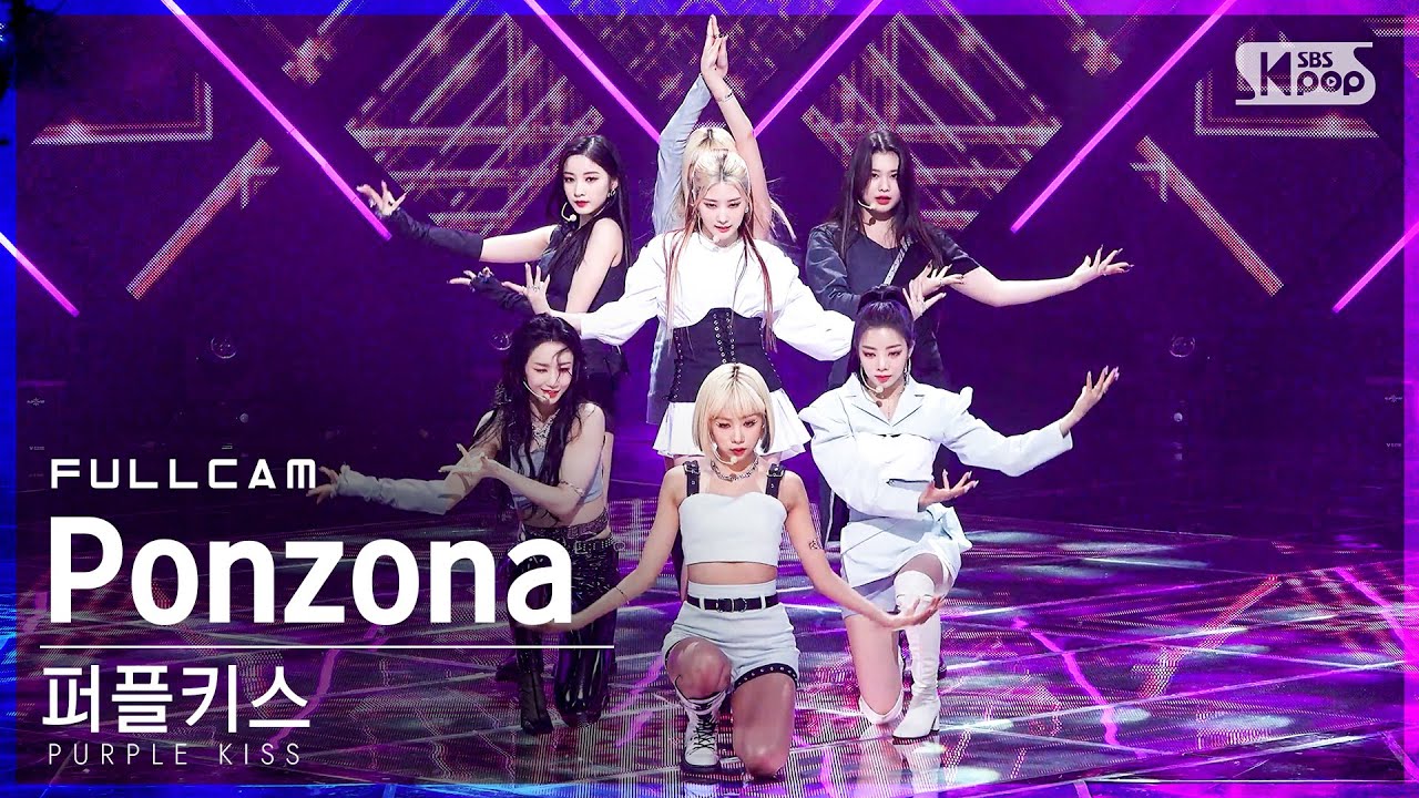 [안방1열 직캠4K] 퍼플키스 'Ponzona' 풀캠 (PURPLE KISS Full Cam)│@SBS Inkigayo_2021.04.04.
